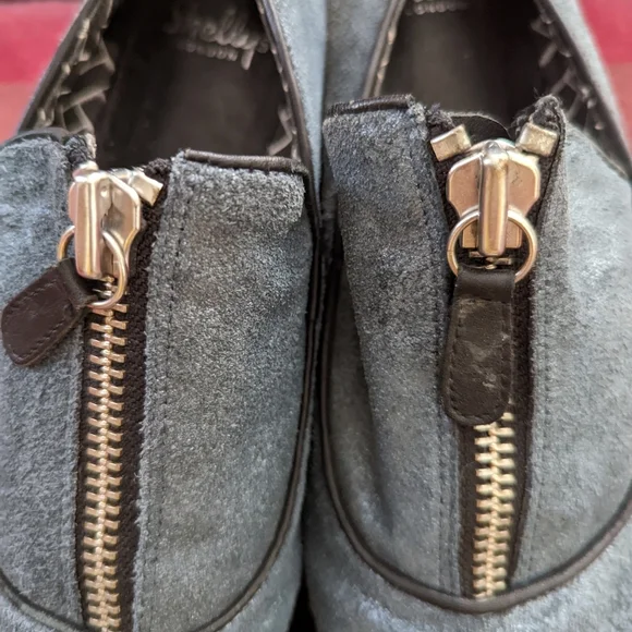 SHELLYS LONDON Blue Suede Platform Shoes Size 7.5 - Picture 6 of 9